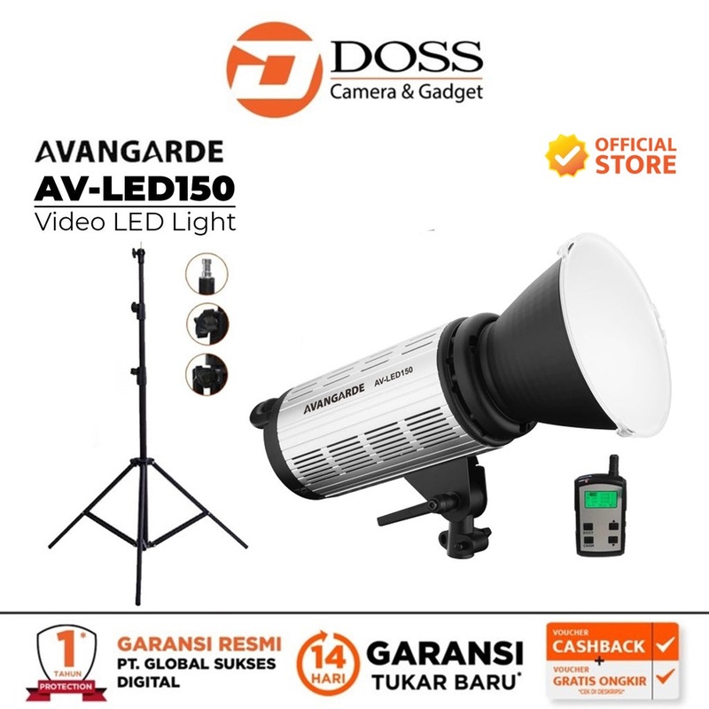 Paket Avangarde AV-LED150 + Godox Lightstand 260T + Remote TX100
