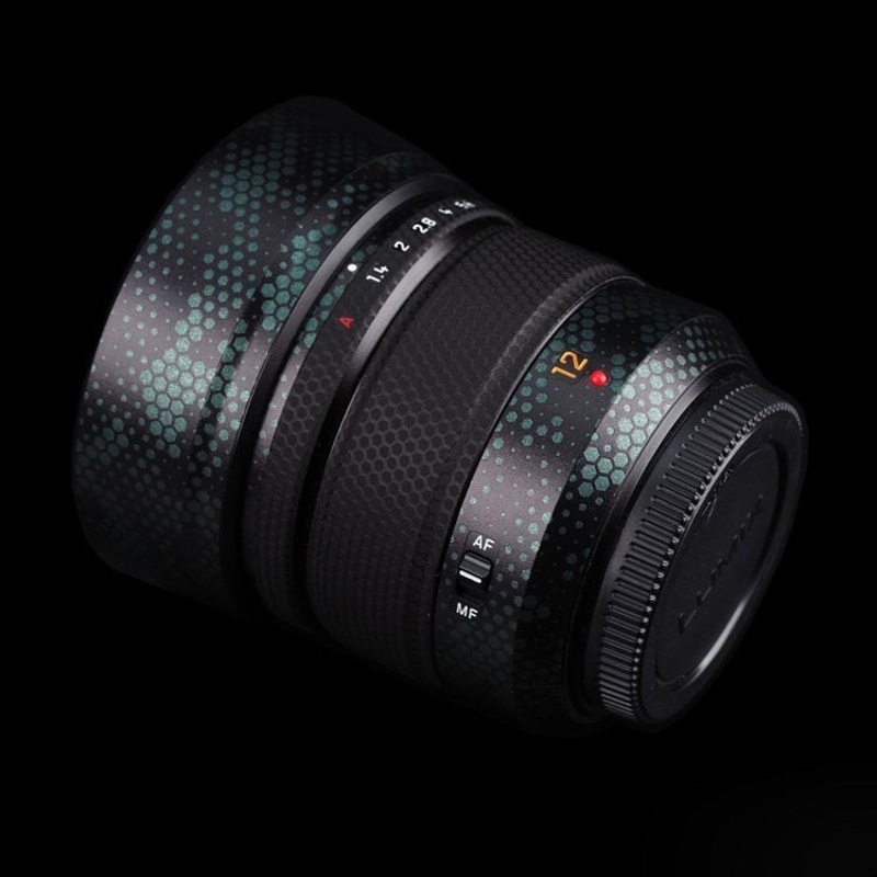 PANASONIC LEICA DG 12mm F1.4 ASPH lens skin Brushed Black