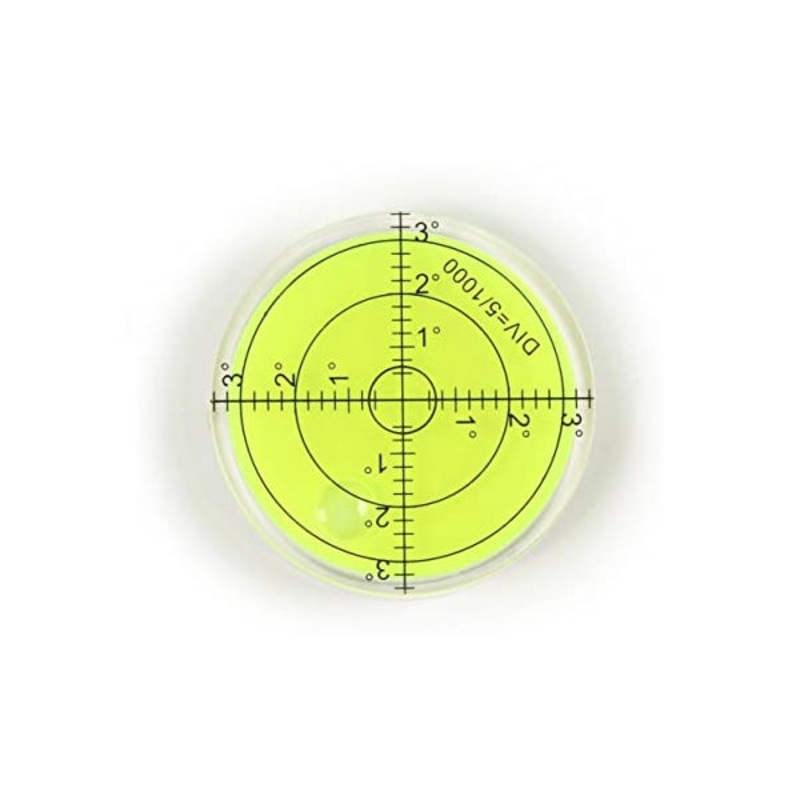 Round Bubble Level Mini Spirit Level Bullseye Level Measurement Instrument (66X10mm)