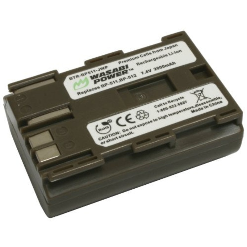 Canon BP-511, BP-511A, BP-512, BP-514 Battery by Wasabi Power