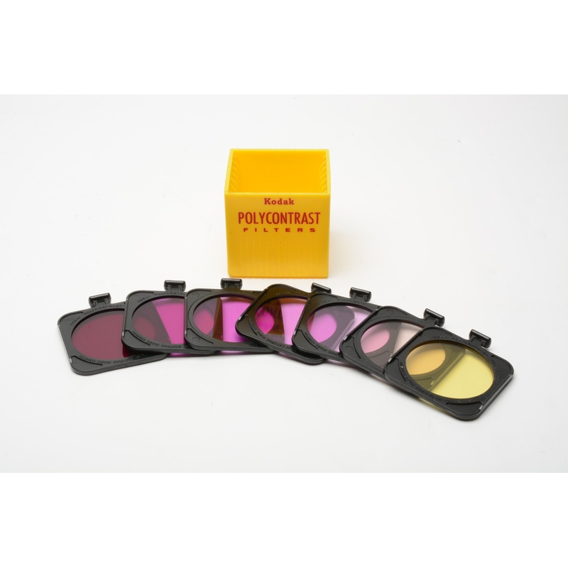 Kodak Polycontrast Filter set  Model A 7X contrast filters in case