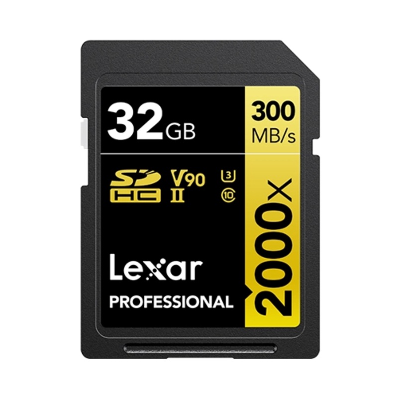 Lexar Professional 2000x SDHC/SDXC UHS-II Card GOLD Series – 32gb