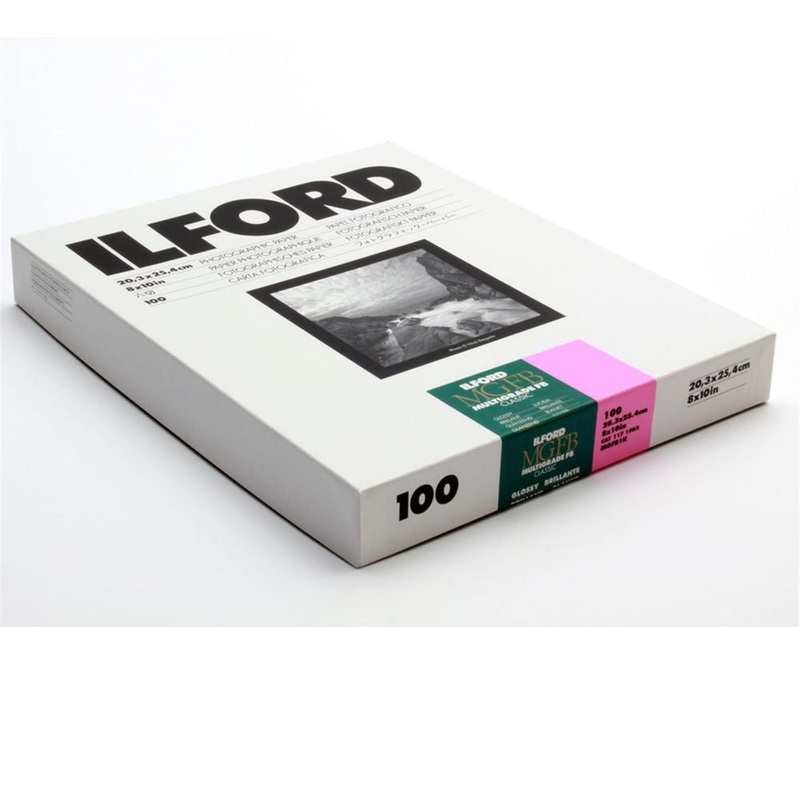 Ilford Multigrade Fibre Base 10×8 Gloss Paper – 100 Sheets