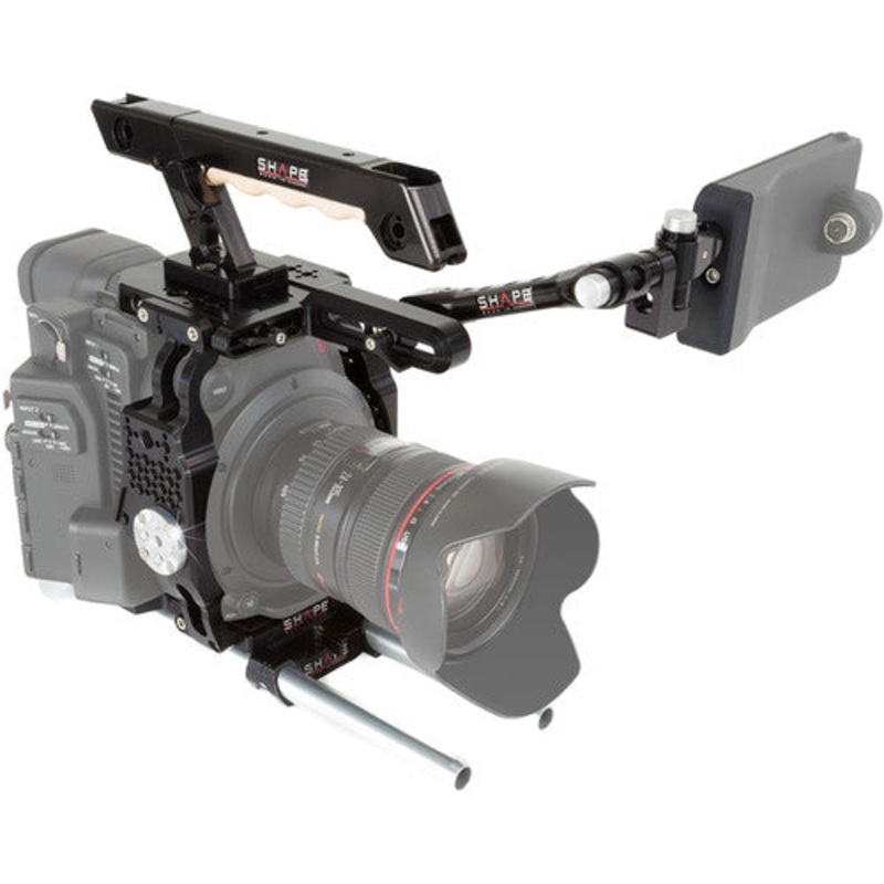 SHAPE Cage pour appareil photo avec support EVF, poigne suprieure et plaque de base pour Canon C200