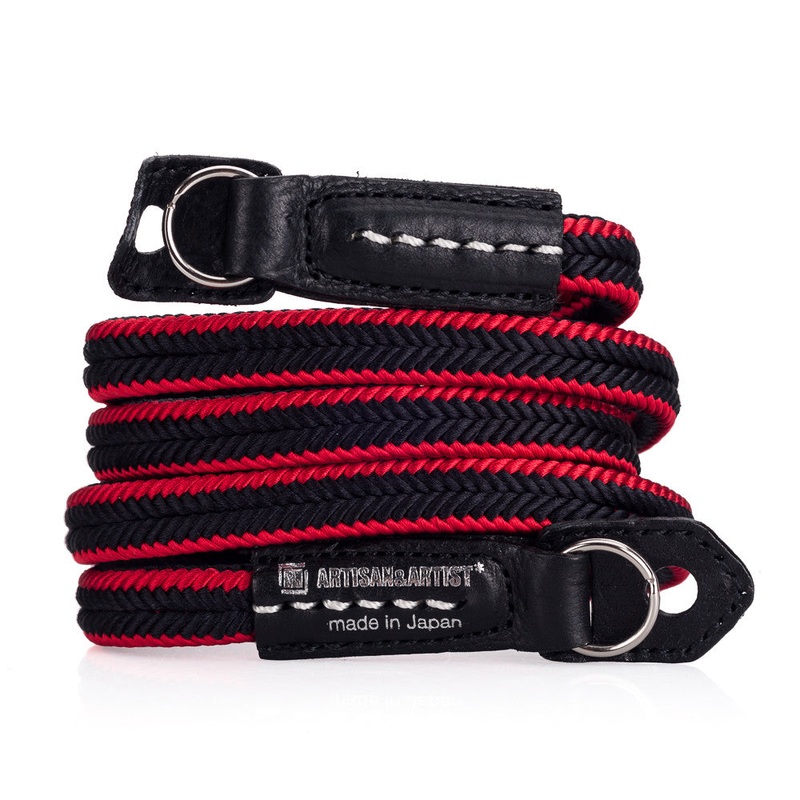Artisan & Artist* ACAM 310 Silk Neck Strap – Black/Red