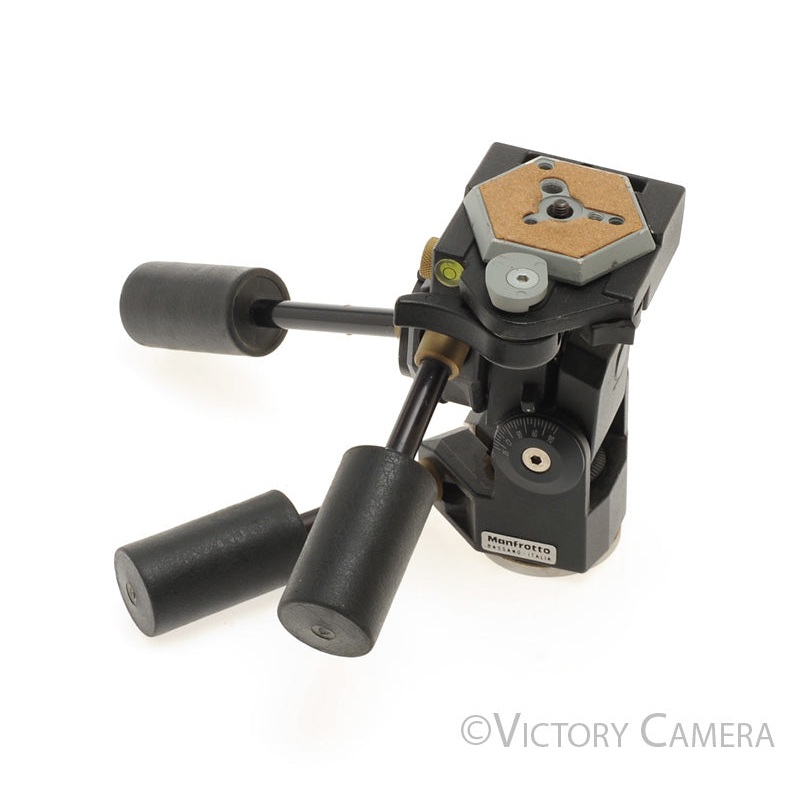 Bogen 3039 3-Way Pan Tilt Tripod Head w/ Bubble Levels + QR Plate