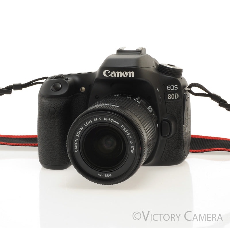 Canon EOS 80D 24.2MP DSLR Camera Body w/ 18-55mm f3.5-5.6 Lens [EXC]