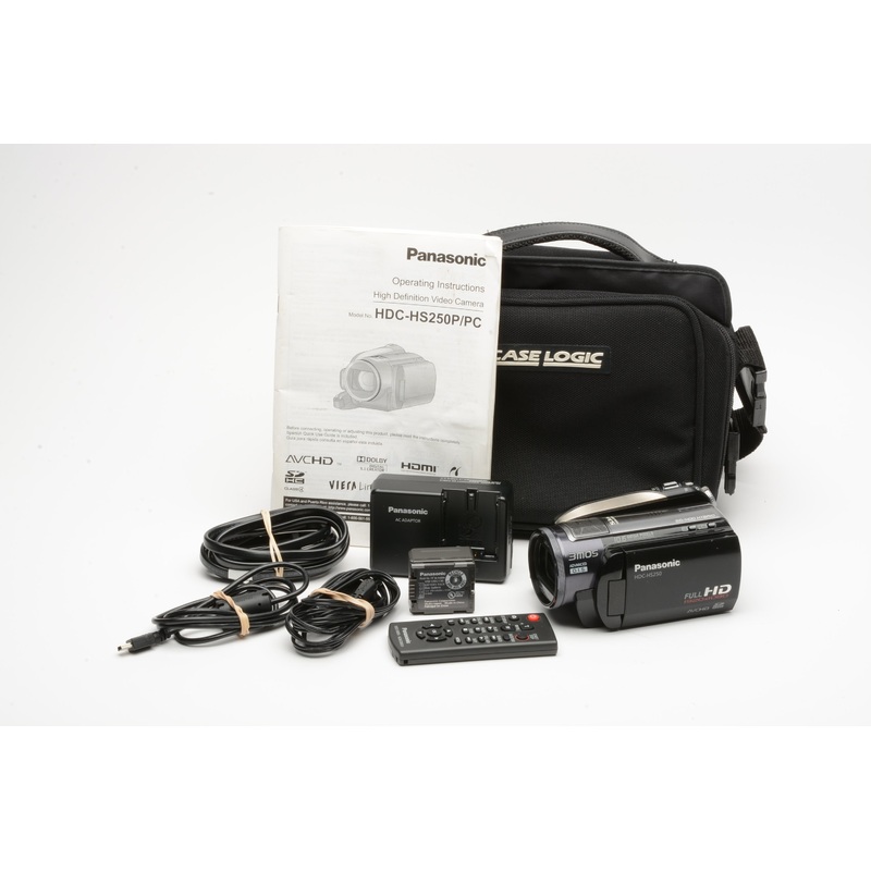Panasonic HDC-HS250 (120 GB) High Def Hard Drive Camcorder w/Charger+Battery+Remote