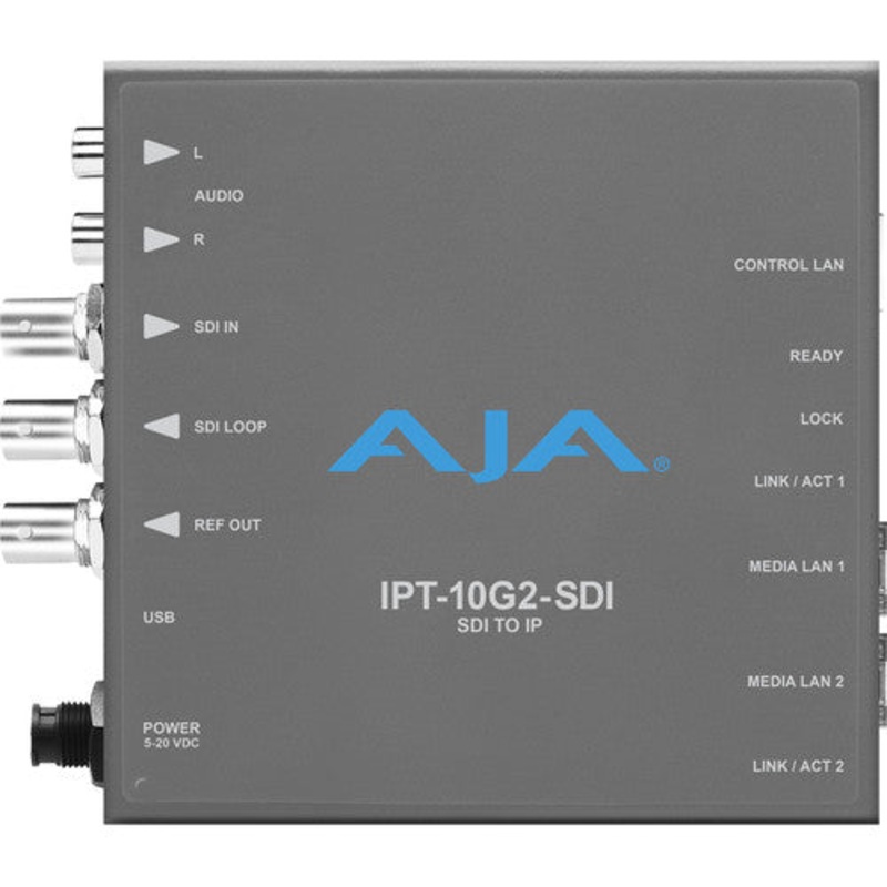 AJA IPT-10G2-SDI Bridging 3G-SDI to SMPTE ST 2110 Video and Audio –  IPT-10G2-SDI-R0