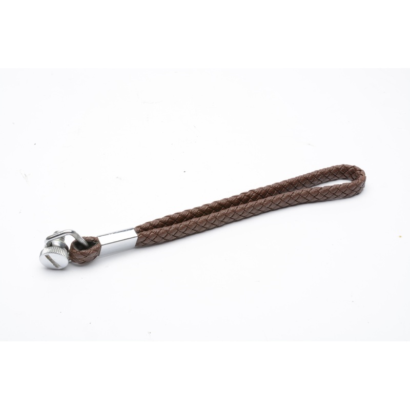 Brown woven camera wrist strap, 1/4″ thread, nice quality