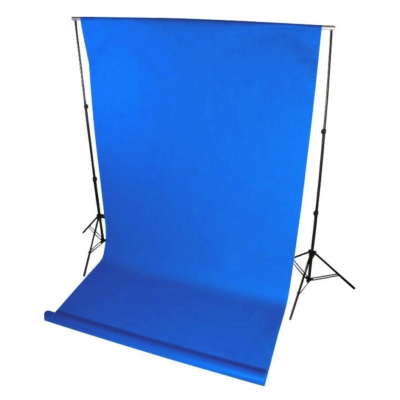 Kenro FEBCP105L Cotton Background Plain Medium Blue – Large 2.4 x 2.7m