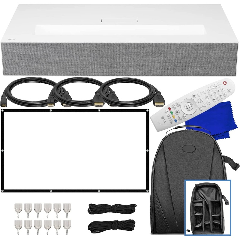 LG CineBeam HU85LA HDR XPR 4K UHD Ultra-Short Throw Laser DLP Home Projector Kit