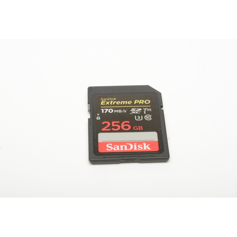 Sandisk Extreme Pro 256Mb 170MBS SD card,