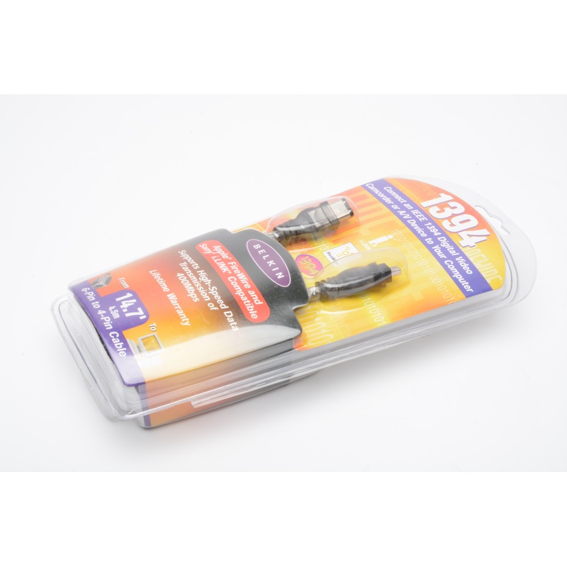 Belkin 6pin to 4pin 6′ 1394 data cable NIB 14.7′