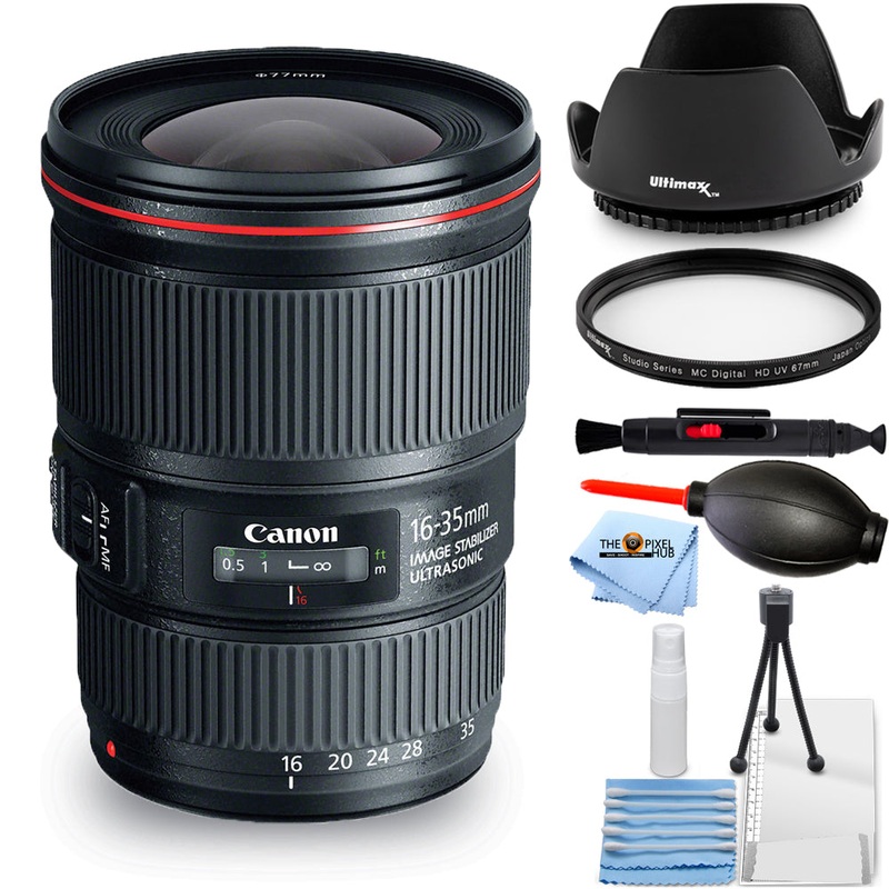 Canon EF 16-35mm f/4L IS USM Lens 9518B002 – Essential UV Filter Bundle