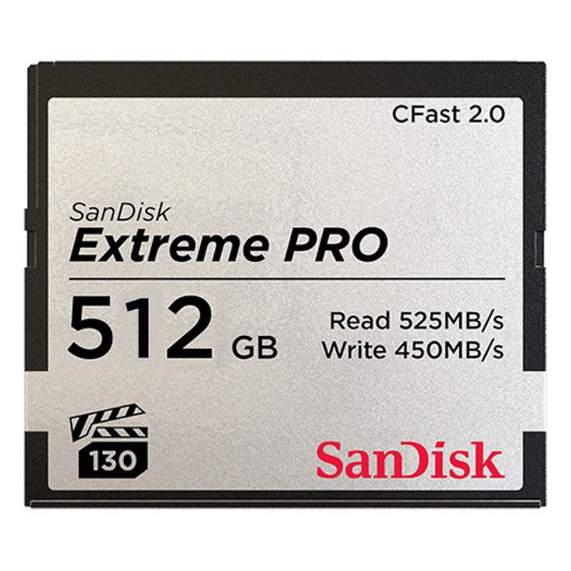 SanDisk 512GB Extreme PRO CFast 2.0 Memory Card – SDCFSP-512G-G46D