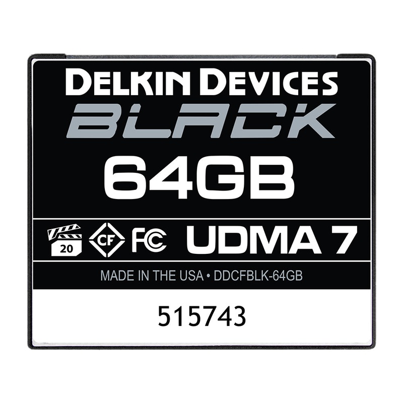 Delkin Devices BLACK UDMA 7 CompactFlash Memory Card (Choose Capacity) 64GB – Discontinued