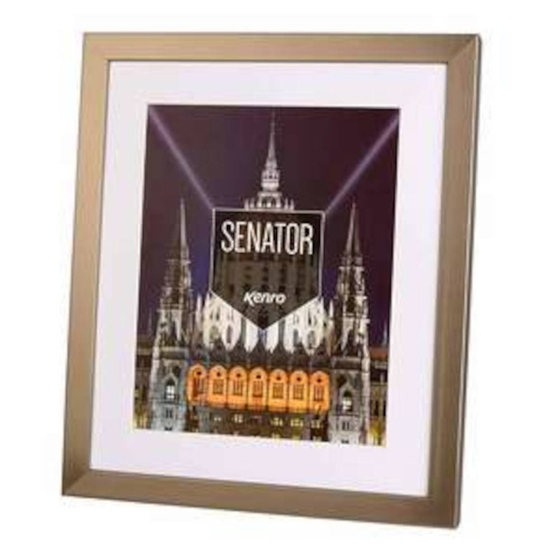 Kenro Senator Wood 16×12 Inch Steel Finish Photo Frame with 10×12 inch Insert