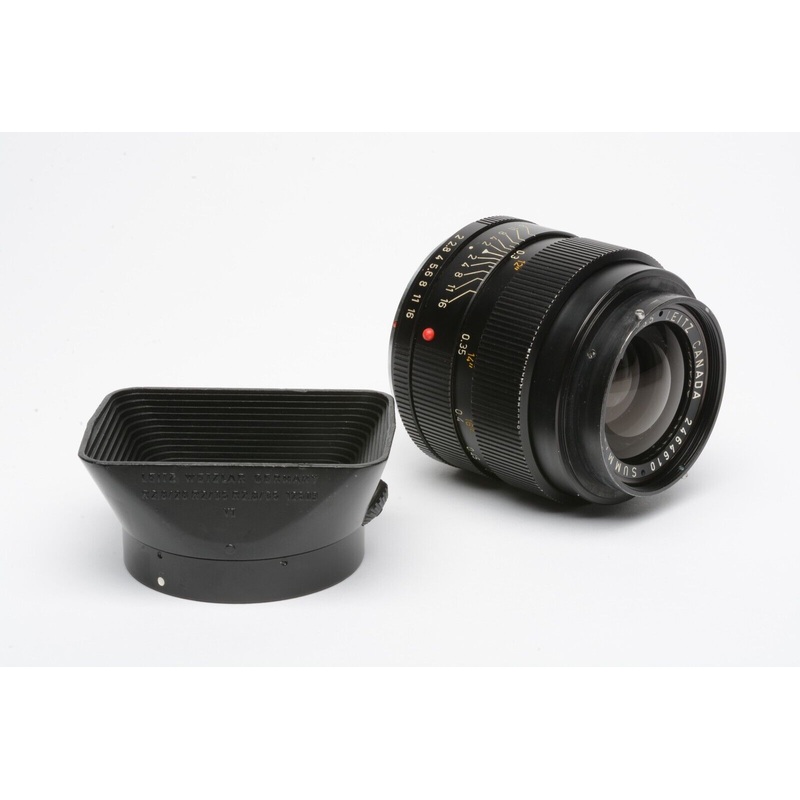 Leica Summicron-R 35mm, F2 V1 #11227, Hood, Very Sharp, Nice