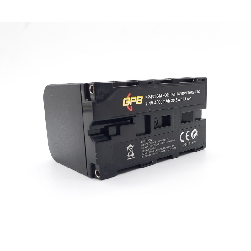GPB RECHARGEABLE BATTERY SONY NP-F750 4000MAH 7.4 USB