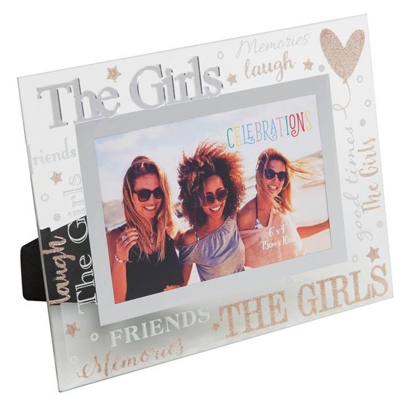 The Girls 3D Word Glass & Mirror 6×4 Photo Frame