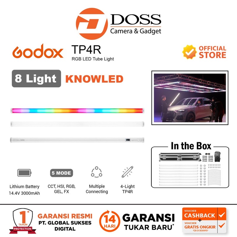 Godox KNOWLED Pixel Tube Light 8 Inch TP4R – K8 Godox RGB Light Tube