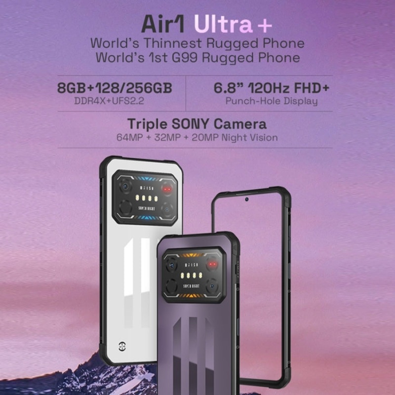 IIIF150 Air 1 Ultra Rugged Phone Night Vision Camera Dual SIM 12GB+256GB Rock