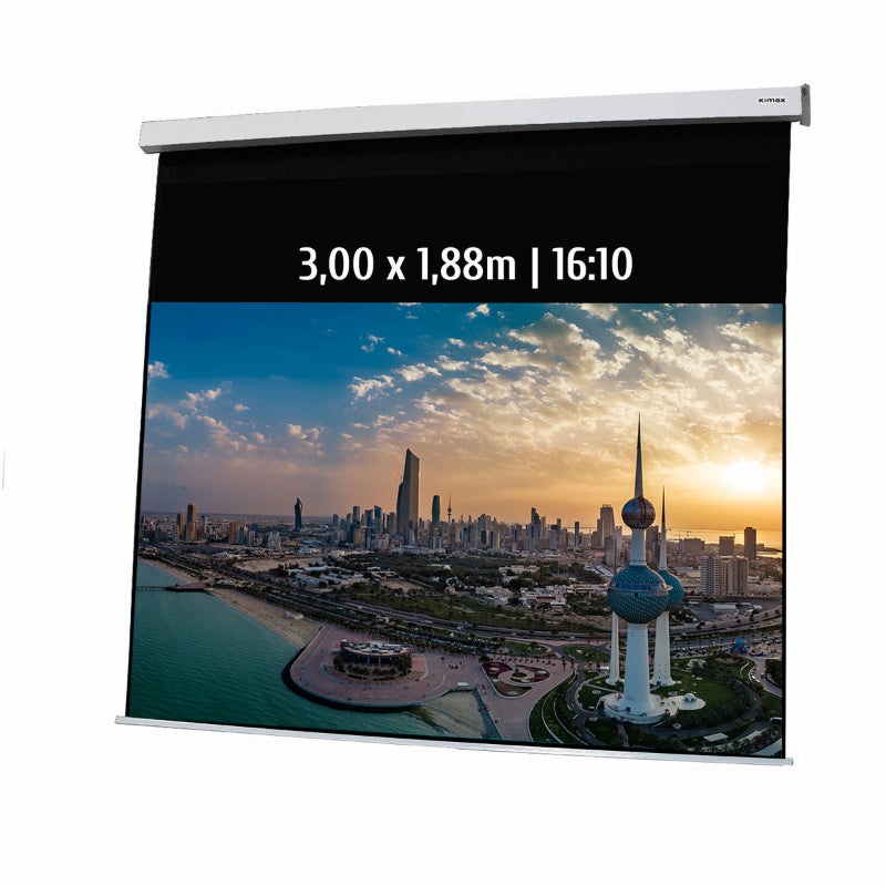 KIMEX Ecran de projection motoris 3,00×1,88m 16:10