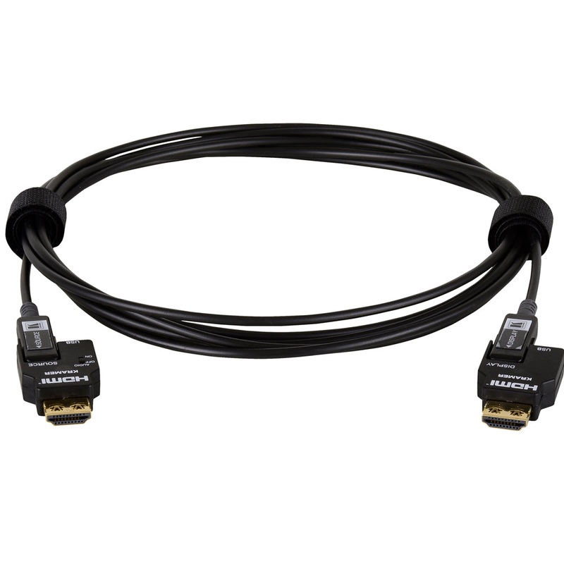 Kramer Electronics CRS-FIBERH-S1 Secured Unidirectional HDMI over Pure Fibre Cable CRSFIBERHS16 Secured Unidirectional 4K Pluggable HDMI Cable over Pure Fiber Cable 1.80m (6ft) 4K@60Hz (4:2:0)