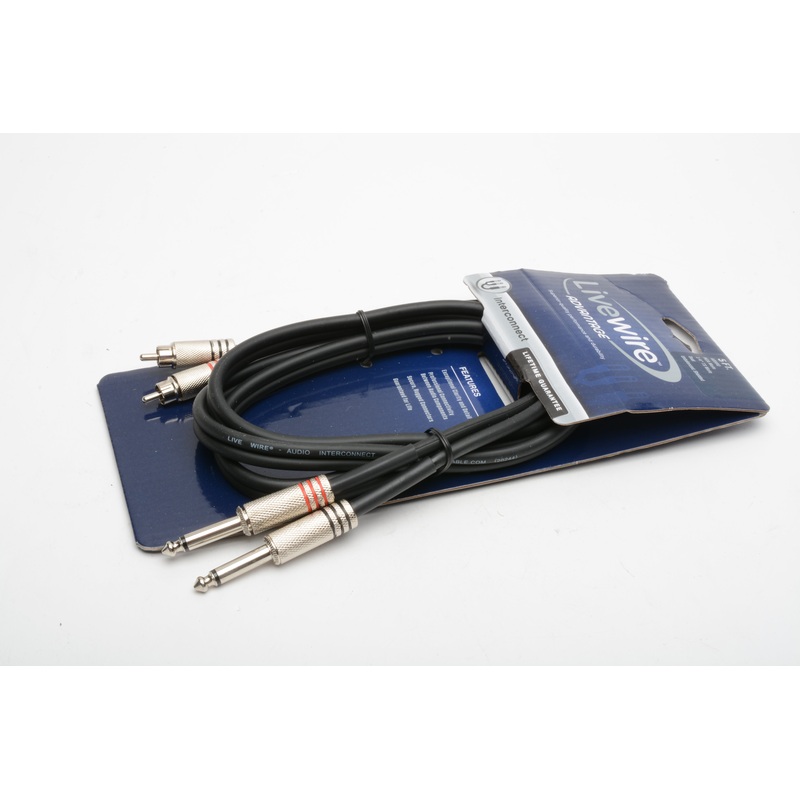 Livewire Advantage AD5RQ RCA Male  to 1/4″ TS Male 5′ Black