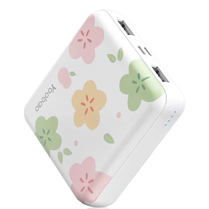 Yoobao M4 Mini-C 10000 mAh Mini Size – White Flower