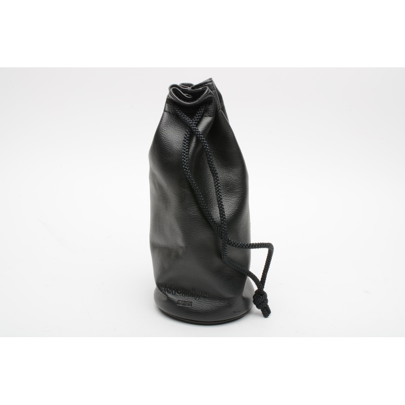 Mamiya leather string-tie lens pouch Type-B #803410 ~3.75×8″ Mint-
