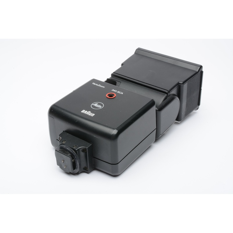 Braun Leitz VarioZoom 340 SCA Electronic Shoe Mount Camera Flash Unit, Boxed