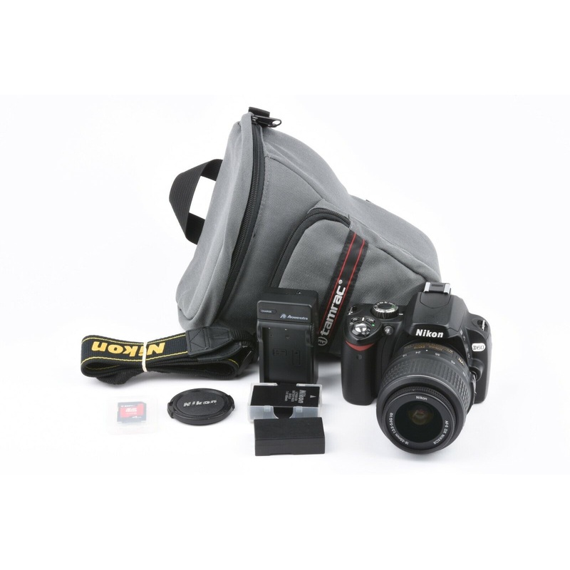Nikon D60 10.2MP DSLR w/ 18-55mm VR, 2batts, charger, case, only 7277 Acts!