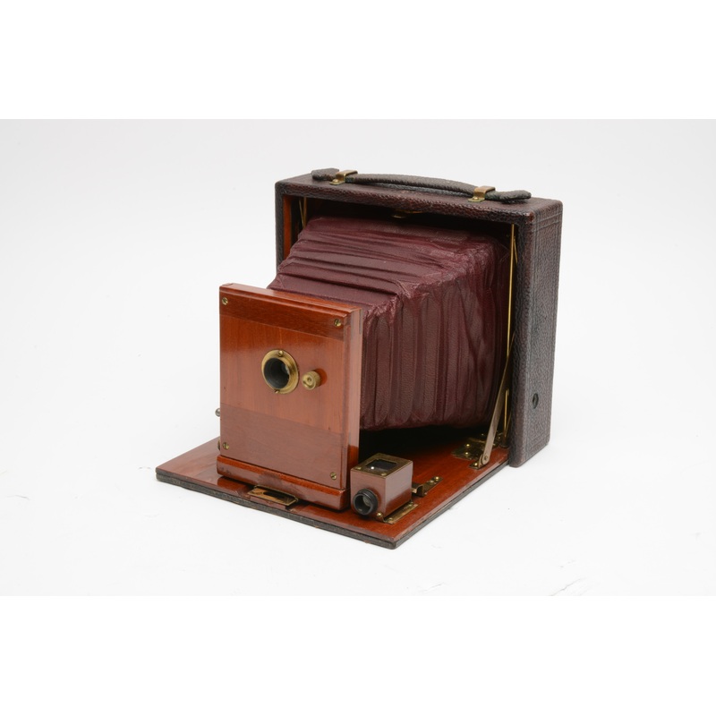 The Folding Gem 4×5 Camera by Rochester Camera + 3X plate holder, case, Vintage