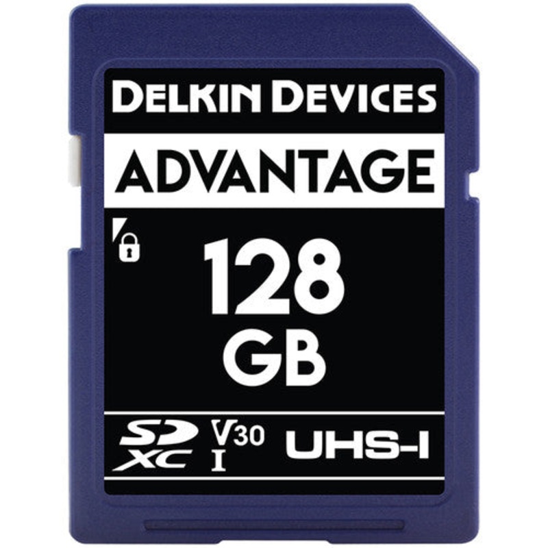 Delkin 128GB ADVANTAGE SD UHS-I V30 Memory Card