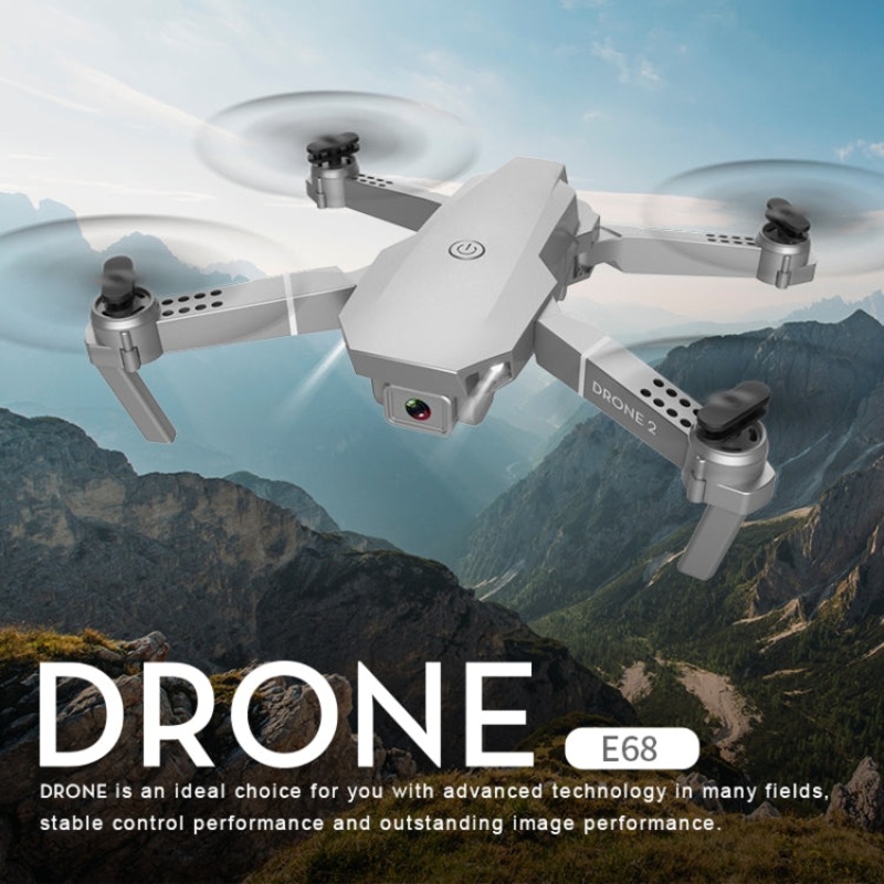E68 Pro Foldable Quadcopter Drone Grey (1080P) Grey