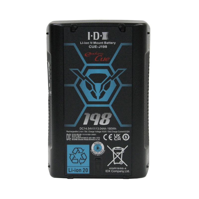 IDX EC-J198/2X 2x CUE-J198 Batteries 1x VL-2X Charger with 4 pin XLR DC Output (36W)