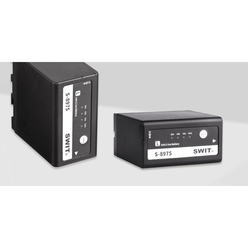 SWIT S-8975 75Wh/10.4Ah  NP-F-type (Sony L-series) DV battery with DC-pole in/output, NP-F mount