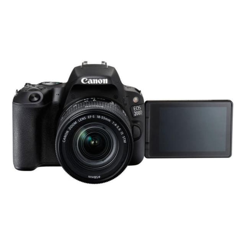 EOS 200D SLR – Black + Canon EF-S 18-55mm f/4-5.6 IS STM f/4-5.6