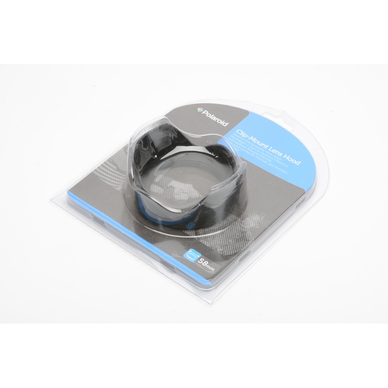 Polaroid Clip-Mount 58mm plastic lens hood, New