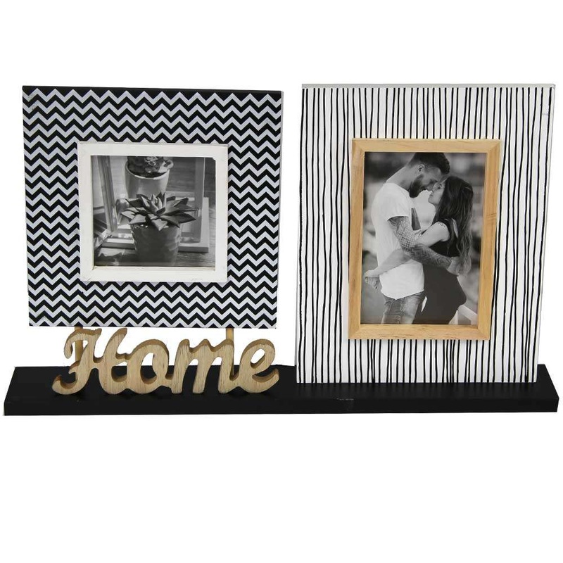 ZEP Rene Multi Photo Frame – Wood – Holds 2 Photos – Overall Size 40x25cm