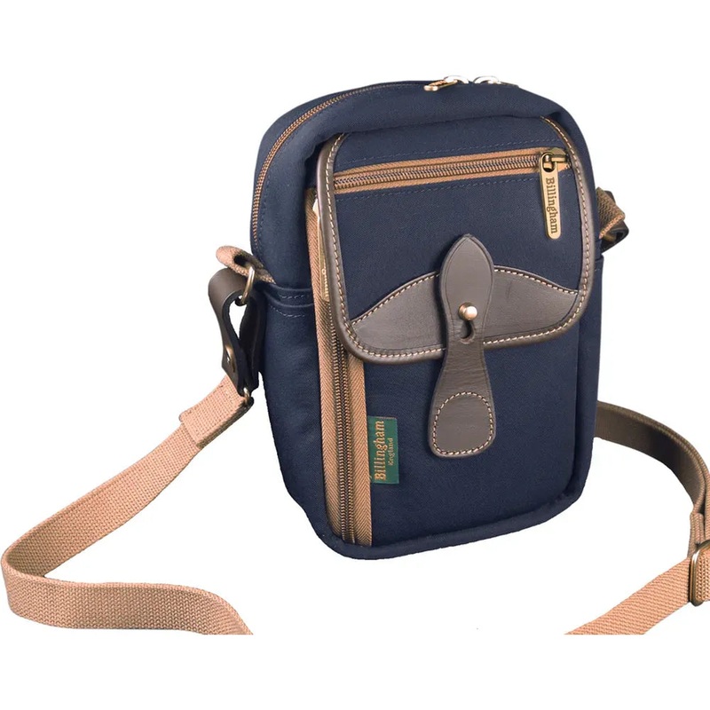 Billingham Airline Stowaway – Navy Canvas / Chocolate Leather