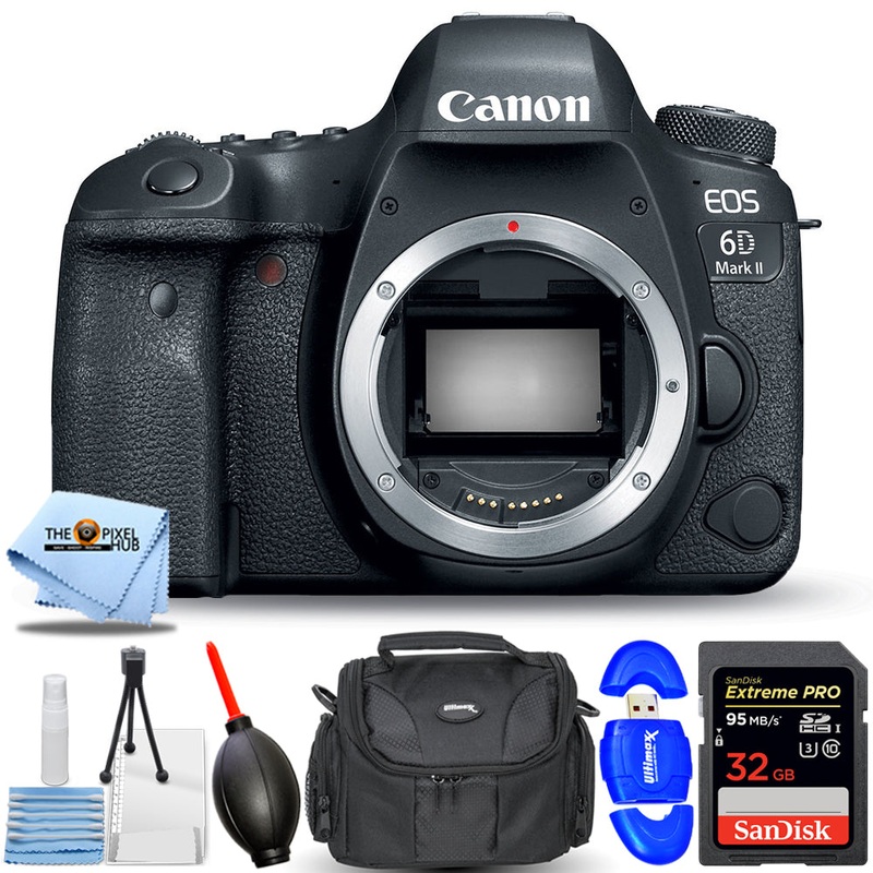 Canon EOS 6D Mark II DSLR Camera (Body Only) 1897C002 – Essential 32GB Bundle