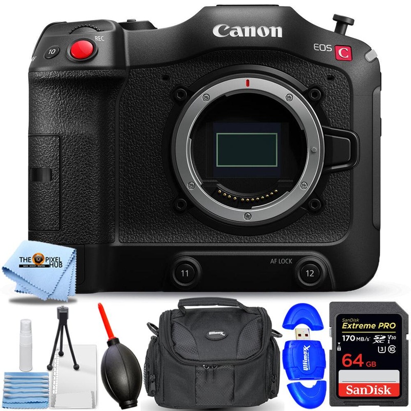 Canon EOS C70 Cinema Camera (RF Lens Mount) 4507C002 – 7PC Accessory Bundle