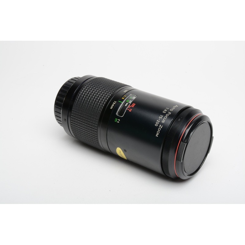 Ryka AF 75-200mm f4.5 Telephoto zoom lens, caps, Maxxum or Sony A Mount