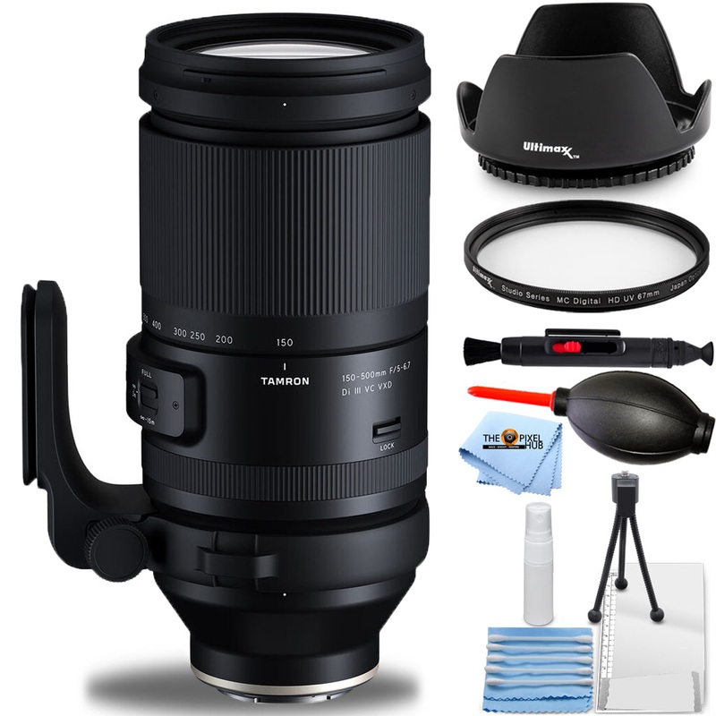 Tamron 150-500mm f/5-6.7 Di III VXD Lens for Sony E – 7PC Accessory Bundle