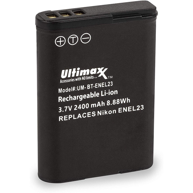 ULTIMAXX Replacement battery for Nikon ENEL23 – 2400 mah