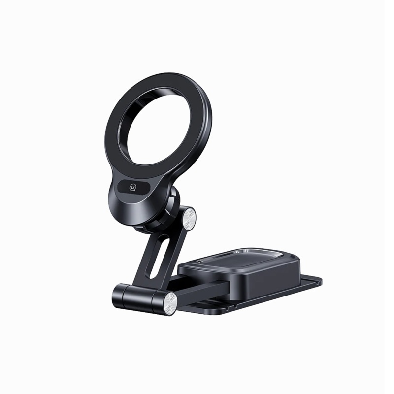 USAMS US-ZJ076 Dashboard Magnetic Car Phone Holder 360 Rotation Foldable Cell Phone Mount Stand