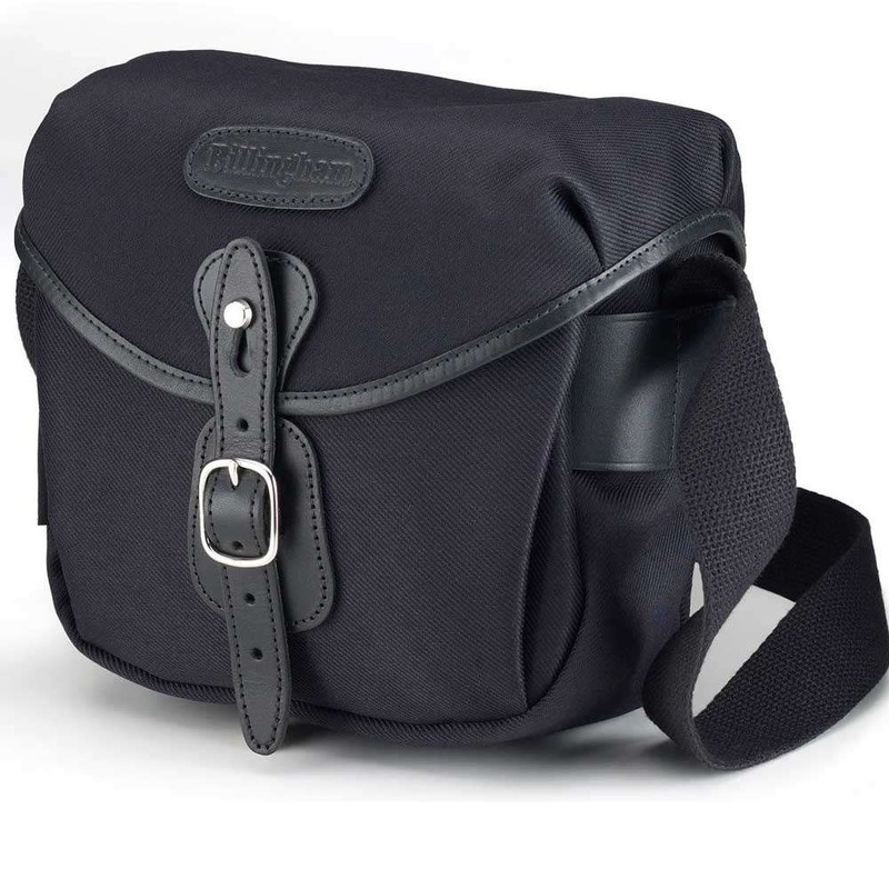 Billingham Hadley Digital Shoulder Bag – Black FibreNyte / Black Leather